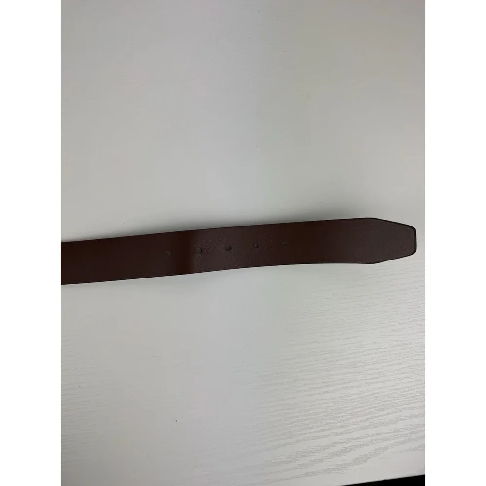 Men's Reversible Black Brown Belt Gunmetal Buckle XL 46